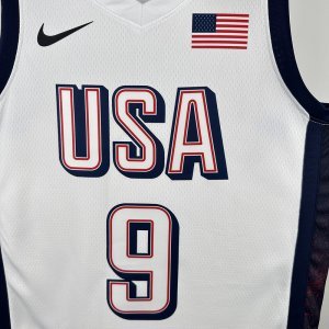 White No. 9 Haliburton of the United States team at the 24th Olympic Games