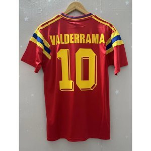 1990 Colombia VALDERRAMA Top Quality Away Retro Soccer Jersey custom T-shirt Football Jersey ESCOBAR