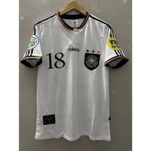1996 Germany KLINSMANN MOLLER ZIEGE High Quality Custom T-Shirt For Home Retro Football Jerseys