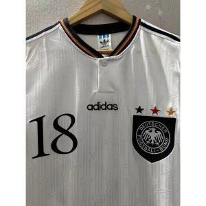 1996 Germany KLINSMANN MOLLER ZIEGE High Quality Custom T-Shirt For Home Retro Football Jerseys