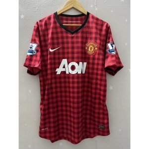12-13 Man-U RONALDO ROONEY Custom T-Shirt Home Retro Football Jersey High Quality