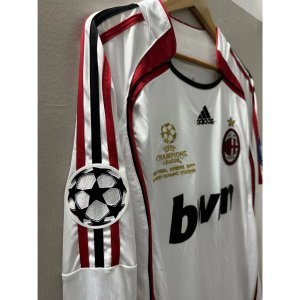 06-07 AC Milan Long sleeve KAKA MALDINI PIRLO Top Quality Away Retro Football Jersey custom T-shirt