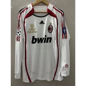 06-07 AC Milan Long sleeve KAKA MALDINI PIRLO Top Quality Away Retro Football Jersey custom T-shirt