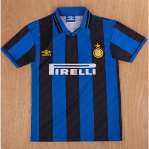 95-96 Inter Milan J.ZANETTI R.CARLOS Top Quality Home Retro Football Jersey custom T-shirt ZAMORANO