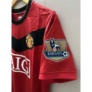 09-10 MAN-U ROONEY J.S.PARK BERBATOV Top Quality Home Retro Football Jersey custom T-shirt CARRICK