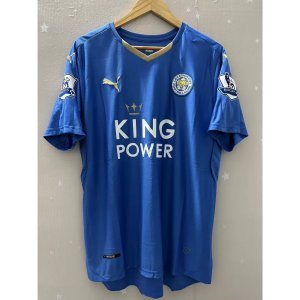 15-16 Leicester City VARDY MAHREZ High Quality Custom T-Shirt For Home Retro Football Jerseys