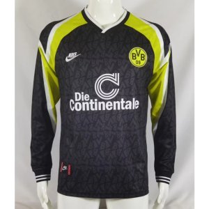 95-96 Dot-md CHAPUISAT BLACK Long sleeve Top Quality Away Retro Football Jersey custom T-shirt