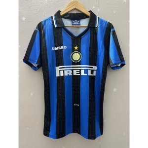 97-98 Internazionale Milano Top Quality Home Retro Soccer Jersey custom T-shirt Football Jersey RONA