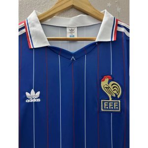 1982 France PLATINI Top Quality Home Retro Soccer Jersey custom T-shirt Football Jersey