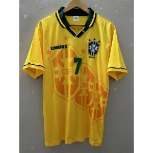 1994 Brazil RONALDO Top Quality Home Retro Soccer Jersey custom T-shirt Football Jersey BEBETO ROMAR