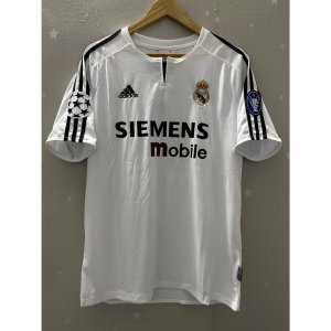 03-04 Real-Mad ZIDANE RONALDO BECKHAM Top Quality Home Retro Football Jersey custom T-shirt FIGO