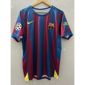 05-06 Barcelona RONALDINHO MESSI Top Quality Home Retro Soccer Jersey custom T-shirt Football Jersey
