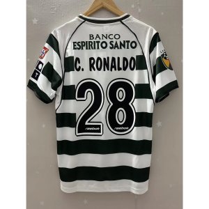 01-02-03 S-CP C.RONALDO Custom T-shirt Home Retro Football Jersey High Quality