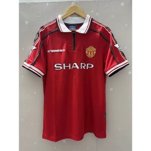 98-99 Man-U BECKHAM Top Quality Home Retro Soccer Jersey custom Football T-shirt KEANE SOLSKJAER