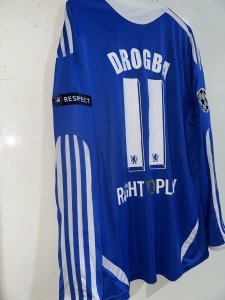 Didier Drogba Chelsea #11 Champhions League 2012 Munich Final Long Sleeve Jersey