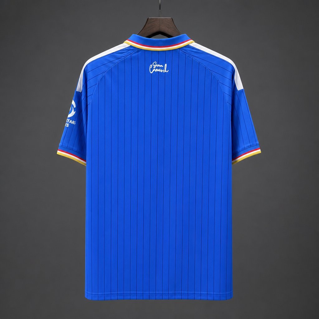 Como 1907 - 26-27 Como 1907 Royal Blue with Pinstripe Home Jersey