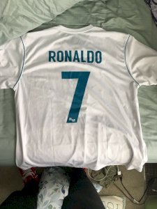 Maillot de Cristiano Ronaldo Real Madrid Blanc/Bleu